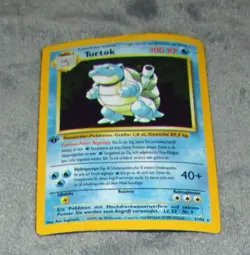 1999 Pokemon Base Set 1st Edition German Card Blastoise (Turtok) 2/102 Holo - Image 2