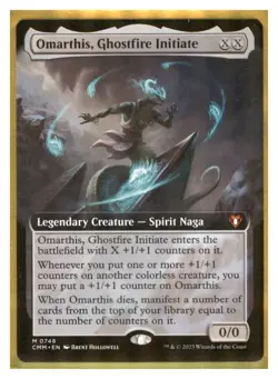 MTG - #748 Omarthis, Ghostfire Initiate (Extended Art) - Commander Masters - Image 1