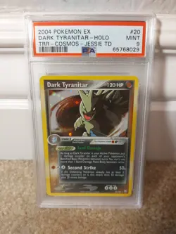 PSA 9 2004 POKEMON EX TEAM ROCKET RETURNS SET DARK TYRANITAR HOLO CARD 20/109 - Image 1