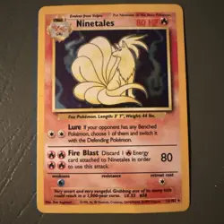 Pokemon TCG Ninetales Holo Rare Unlimited 12/102 Base Set - Image 1