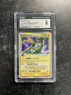 CGC 9 MINT Rayquaza ex 2006 EX Dragon Frontiers 97/101 Holo Pokemon Card - Image 1