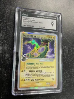 CGC 9 MINT Rayquaza ex 2006 EX Dragon Frontiers 97/101 Holo Pokemon Card - Image 2