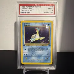 Pokemon TCG Lapras Fossil 10 Holo 1st Edition Holo Rare - Image 1