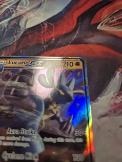 Lucario GX SM100 Pokemon TCG Sun & Moon: Black Star Promo LP/MP - Image 5
