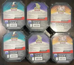 Pokemon Triple Whammy Tin 2024 6 Tins Darkrai Tyranitar Slaking Booster - Image 5