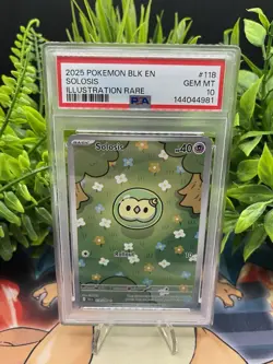 Solosis #118 Pokemon Sv: Black Bolt Illustration Rare Holo GEM MINT PSA 10 - Image 1