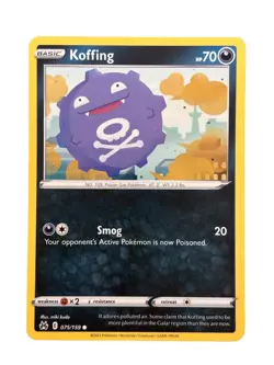 New: 2023 Pokemon TCG Koffing 075 Crown Zenith Regular Common - Image 1