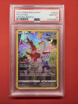 2023 POKEMON SWORD & SHIELD CROWN ZENITH #GG20 FULL ART/LATIAS PSA 10 - Image 1