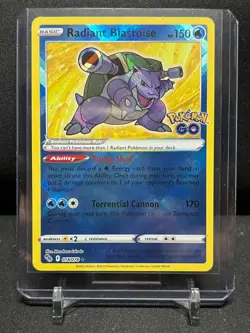 Radiant Blastoise 018/078 Holo Rare Pokemon 2022 Sword & Shield GO NM - Image 1
