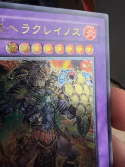 Gladiator Beast Heraklinos GLAS-JP044 Ultimate Rare YuGiOh HP DMG Crease - Image 3