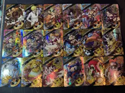 One Piece Set of 18 Collectible Character Anime GR Gold Cards CCG Luffy Nami - Image 1