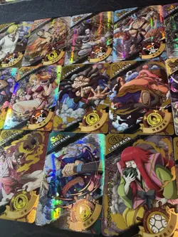 One Piece Set of 18 Collectible Character Anime GR Gold Cards CCG Luffy Nami - Image 4