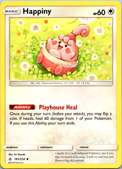 Happiny 161/214 - Unbroken Bonds - Uncommon - Near Mint - Pokemon TCG Cards - Image 1