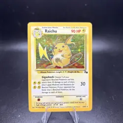 Raichu 14/62 Holo Rare Vintage Pokemon Card TCG Fossil WOTC MP/HP-g - Image 1