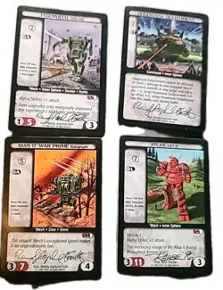 ​1996 WotC BattleTech CCG Limited NM Artist Signed 18-Card Lot 2x Atlas Rare - Image 1