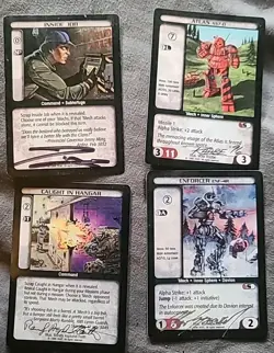 ​1996 WotC BattleTech CCG Limited NM Artist Signed 18-Card Lot 2x Atlas Rare - Image 3