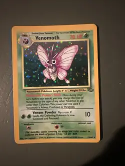 Pokemon Venomoth Jungle Holo 13/64 70 HP English TCG Card 1999 - Image 1