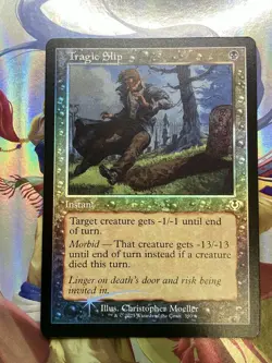 MTG Tragic Slip RETRO FRAME FOIL Innistrad Remastered 390 NM - Image 1