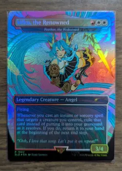 MTG Miku, the Renowned - Feather, the Redeemed Rainbow Foil Secret Lair Drop NM - Image 1