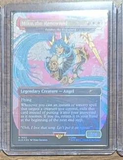 MTG Miku, the Renowned - Feather, the Redeemed Rainbow Foil Secret Lair Drop NM - Image 2