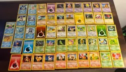 VINTAGE SHADOWLESS Pokemon Base Set Collection - Lot of 52 Cards - No DUPES - Image 1