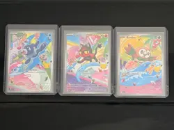 Pokemon 2026 First Partner Illustration Collection Series 1 Promos Set 43-45 NM - Image 1
