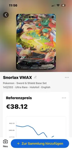 Pokemon Karte Snorlax VMAX RRR Full Art Holo Gem Mint PSA 10 Moglich - Image 3