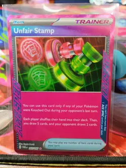 Unfair Stamp 165/167 – SV06 Twilight Masquerade Ace Spec Holo – NM Pokemon TCG - Image 1