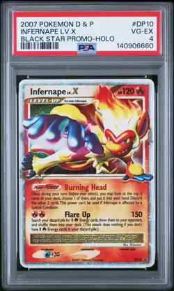 2007 POKEMON DIAMOND & PEARL BLACK STAR PROMO HOLO #DP10 INFERNAPE LV.X PSA 4 - Image 1