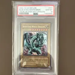 2002 LOB 001 Blue-Eyes White Dragon Ultra Rare Legend Of Yu-Gi-Oh! Card PSA 10 - Image 1