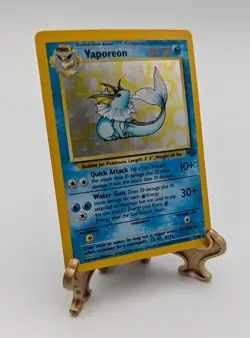 Pokemon Vaporeon Jungle Holo Rare 12/64 80 HP Unlimited 1999 Wizards English - Image 1