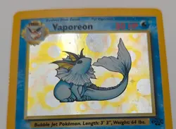 Pokemon Vaporeon Jungle Holo Rare 12/64 80 HP Unlimited 1999 Wizards English - Image 4