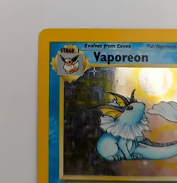 Pokemon Vaporeon Jungle Holo Rare 12/64 80 HP Unlimited 1999 Wizards English - Image 5