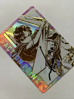 Eren Attack On Titan UNION ARENA Action Point FOIL Japan Card Gold Rare Signed - Image 4