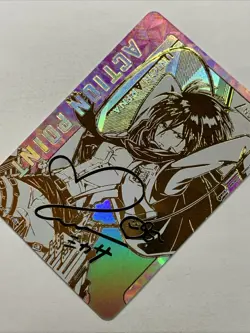 Mikasa Attack On Titan UNION ARENA Action Point FOIL Japan Card Gold Rare Signed - Image 3