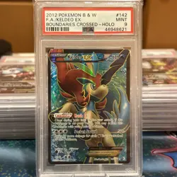Pokemon Keldeo EX Full Art 142/149 Black & White Boundaries Crossed PSA 9 - Image 1