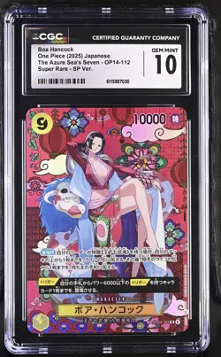 CGC 10 Boa Hancock Op14-112 SP Alt The Azure Sea's Seven One Piece Japanese - Image 1