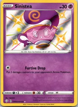 Sinistea SV052/SV122 Rare Shiny Shining Fates Shiny Vault Pokemon NM - Image 1