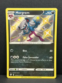 Pokemon TCG Morgrem Shining Fates SV084/SV122 Holo Shiny Holo Rare - NM - Image 1