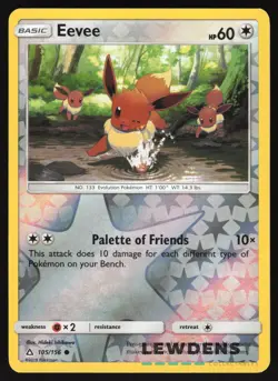 Eevee - 105/156 - Reverse Holo Common - Ultra Prism - Pokemon Card - Image 1