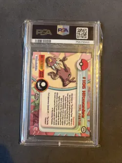 2000 Topps Chrome Pokemon Hitmonlee #106 PSA 10 Gem Mint - Image 2