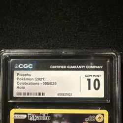 Pokemon TCG Pikachu celebrations(2021) 005/025 CGC Gem Mint 10 - Image 2