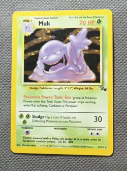 Muk - 13/62 - Holo Rare - Unlimited Edition Fossil Pokemon WoTC Vintage TCG - Image 1
