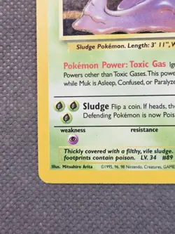 Muk - 13/62 - Holo Rare - Unlimited Edition Fossil Pokemon WoTC Vintage TCG - Image 5