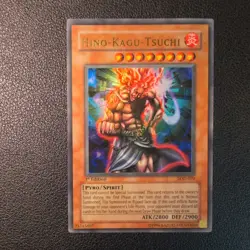Yu-Gi-Oh 1st Edition Hino-Kagu-Tsuchi LOD-070 Ultra Rare NM front Yugioh - Image 1