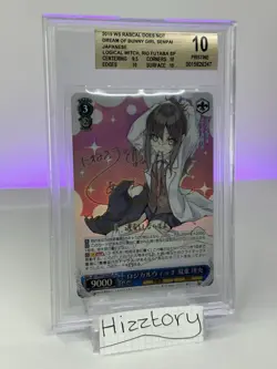 Weiss Schwarz Bunny Girl Senpai Rio Futaba Gold Signature SP BGS 10 - Image 1