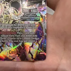 Dragon Ball Super Card Game Cell SR SB01-012 Foil Championship Stamped Promo - Image 2