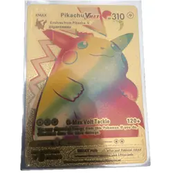 Pokemon Pikachu Vmax Rainbow Card Gold Metal 044/185 - Image 1