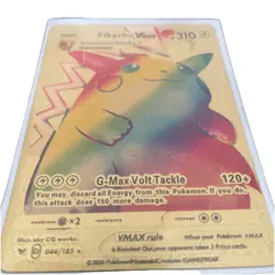 Pokemon Pikachu Vmax Rainbow Card Gold Metal 044/185 - Image 2