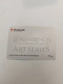 Anduril, Flame of the West Art Card Art Series: The Lord of The Rings NM MTG - Image 2